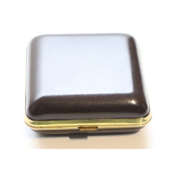 VTG Bulova Key Wind Travel Alarm Clock Black Case With Gold Trim - Picture 4 of 4